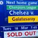 Chelsea craint des affrontements avant le match contre Galatasaray