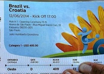 Un billet issu de la revente illégale au nom de Grondona