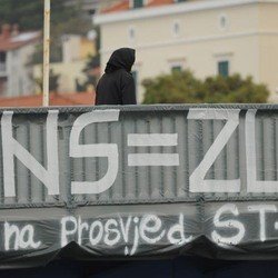 Les supporters de l’Hajduk protestent contre la fédération croate