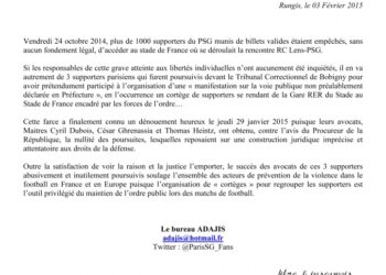 Lens-PSG : 3 supporters parisiens relaxés
