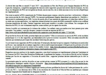Incidents PSG-Glasgow : Les supporters parisiens font appel à l’UEFA