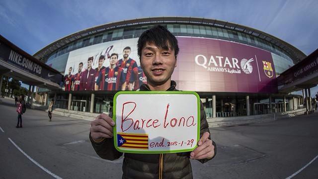 De la Chine au Camp Nou en auto-stop pour voir le Barça