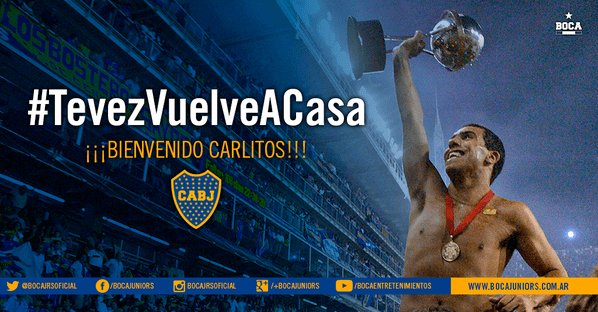 Officiel : Tevez retourne à Boca Juniors
