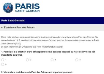 Le PSG lance un sondage sur l’ambiance du Parc des Princes