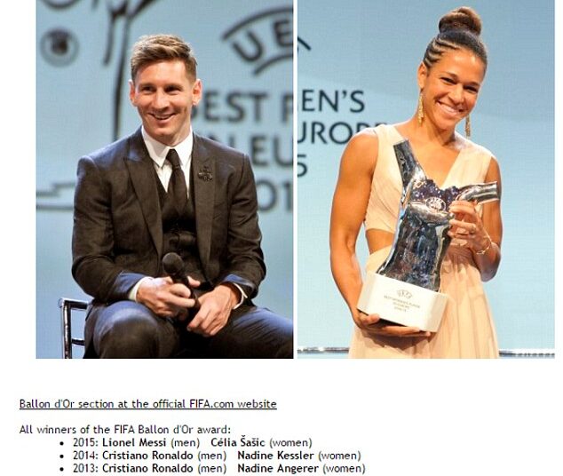 Le vainqueur du Ballon d’Or 2015 dévoilé par erreur ?