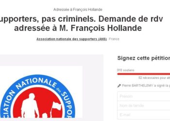L’Association Nationale des Supporters adresse une pétition à François Hollande