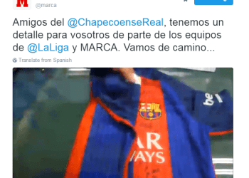 Chapecoense : le journal Marca envoie les maillots des clubs espagnols