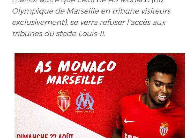 Monaco-OM : maillot approprié exigé !