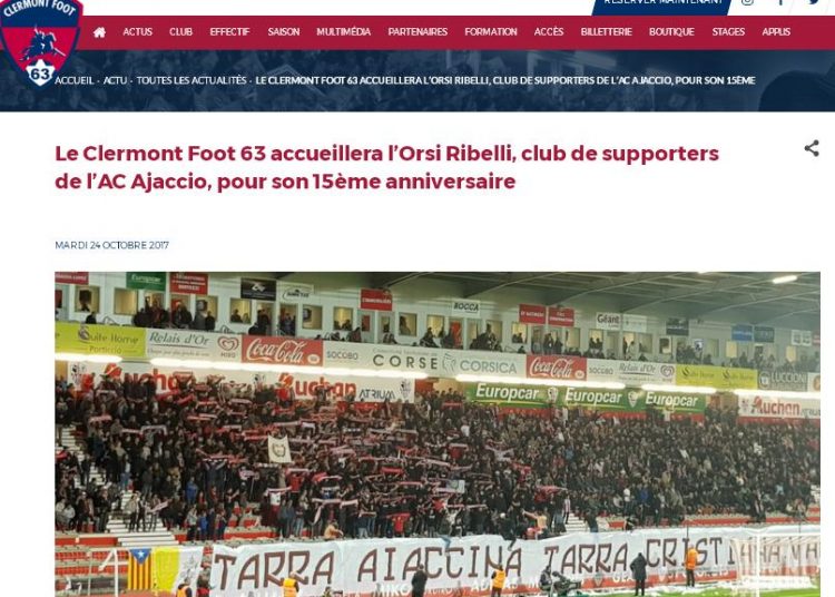 Le Clermont Foot accueille l’Orsi Ribelli pour son 15ème anniversaire